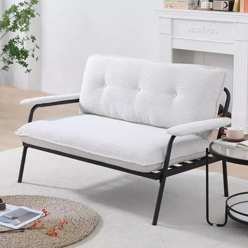 Divano MAYEERTY 53 pollici beige adatto a diversi ambienti per appartamento piccolo, soggiorno, camera da letto