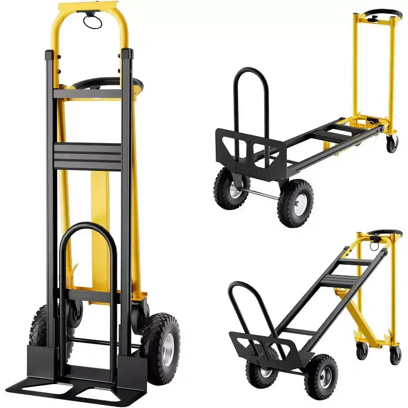 Carrello con ruote, capacità 360 kg, carrello pieghevole per impieghi gravosi, carrello multiuso rotante per il trasporto e lo spostamento in casa, magazzino, supermercato