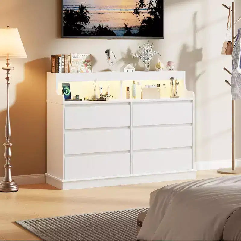 Cassettiera a 6 cassetti, organizer per cassetti di armadi moderni, mobile contenitore in legno per camera da letto, soggiorno, ingresso