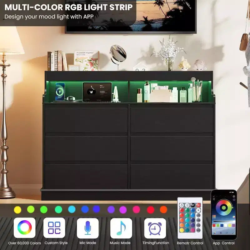 Cassettiera a 6 cassetti, organizer per cassetti di armadi moderni, mobile contenitore in legno per camera da letto, soggiorno, ingresso