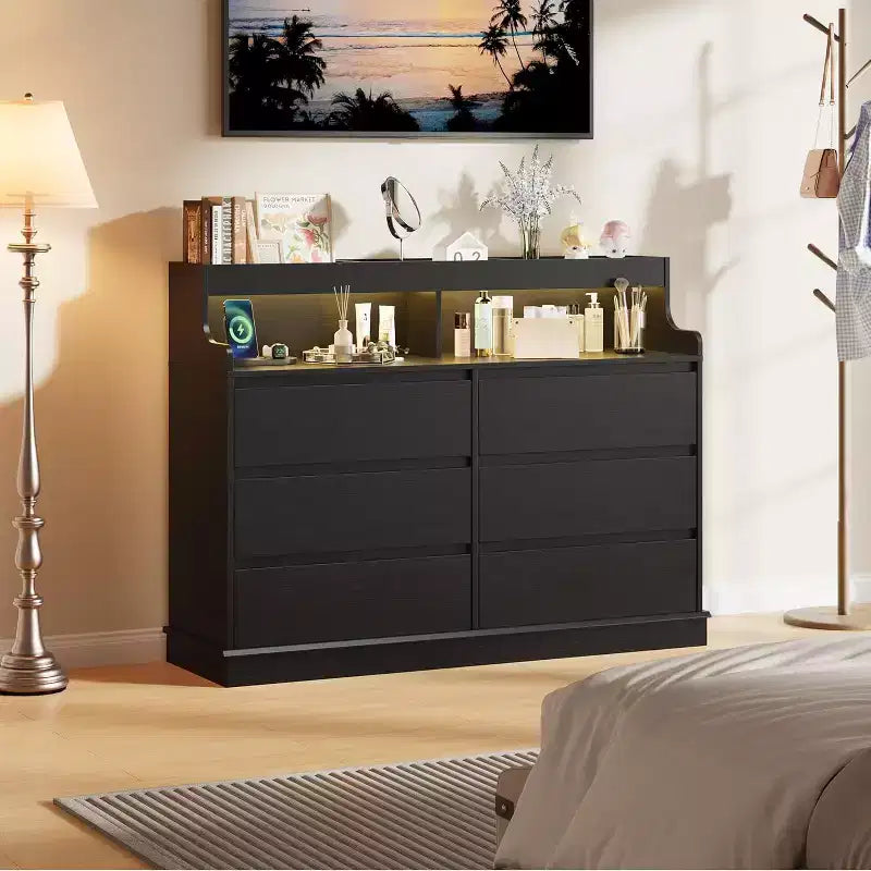 Cassettiera a 6 cassetti, organizer per cassetti di armadi moderni, mobile contenitore in legno per camera da letto, soggiorno, ingresso