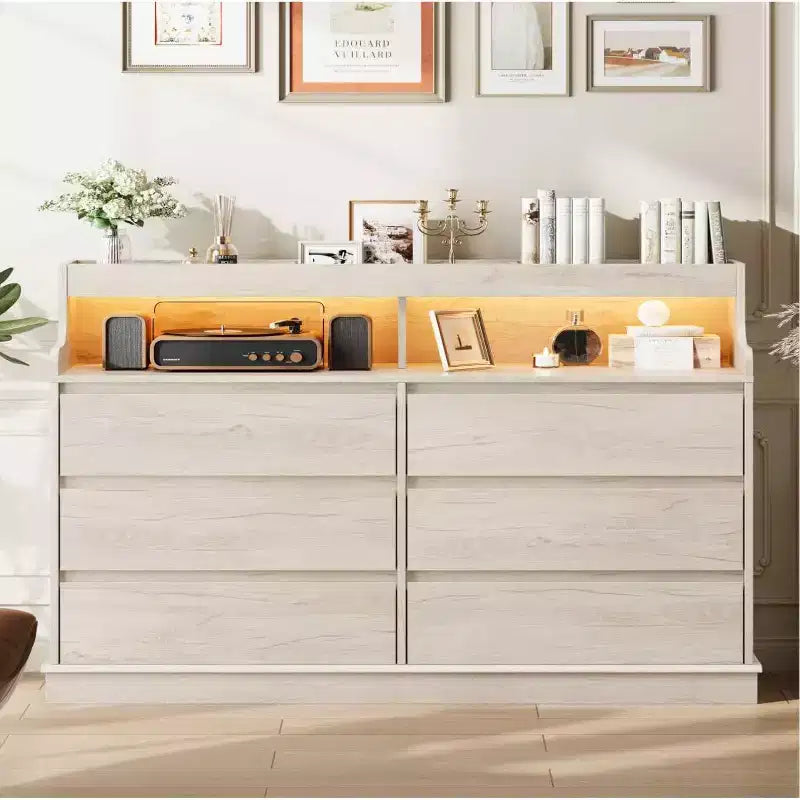 Cassettiera a 6 cassetti, organizer per cassetti di armadi moderni, mobile contenitore in legno per camera da letto, soggiorno, ingresso