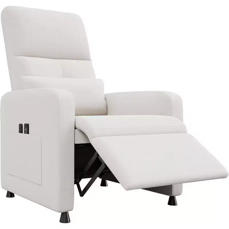 Poltrona Reclinabile Ergonomica Imbottita con Schienale Alto, Tasche Laterali e Sedile Imbottito - Soggiorno