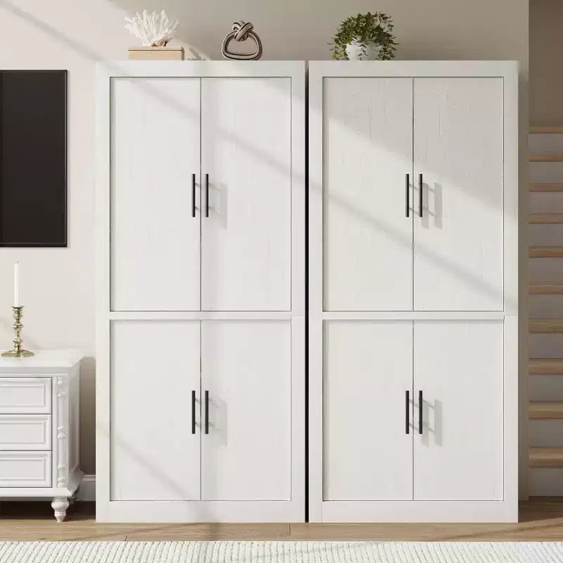 Dispensa da cucina a colonna alta 180 cm con 4 ante e ripiani regolabili
