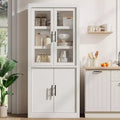 Dispensa da cucina a colonna alta 180 cm con 4 ante e ripiani regolabili