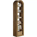 Libreria stretta ad arco a 6 ripiani alta 190 cm - Scaffale angolare a pavimento