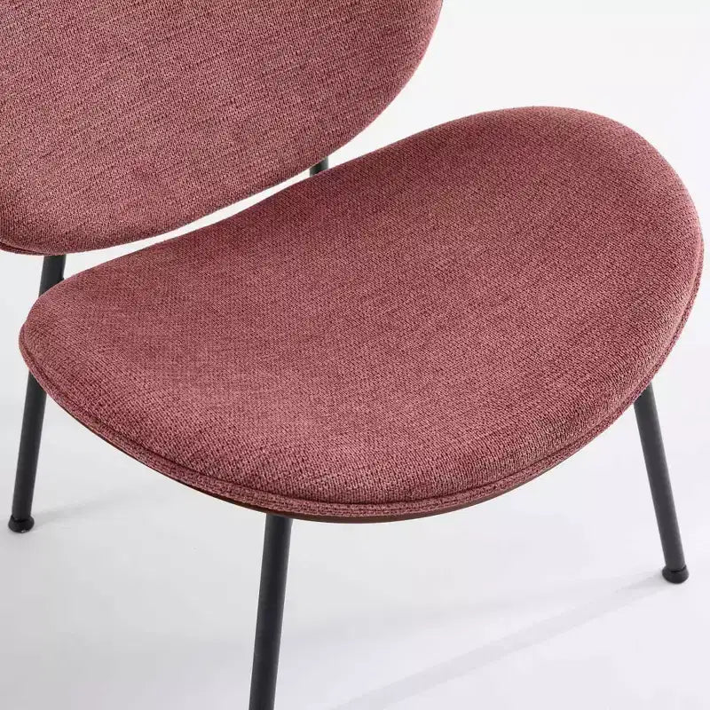 Sedia a conchiglia Mid-Century Modern con base a treppiede - Pelle nera e finitura noce