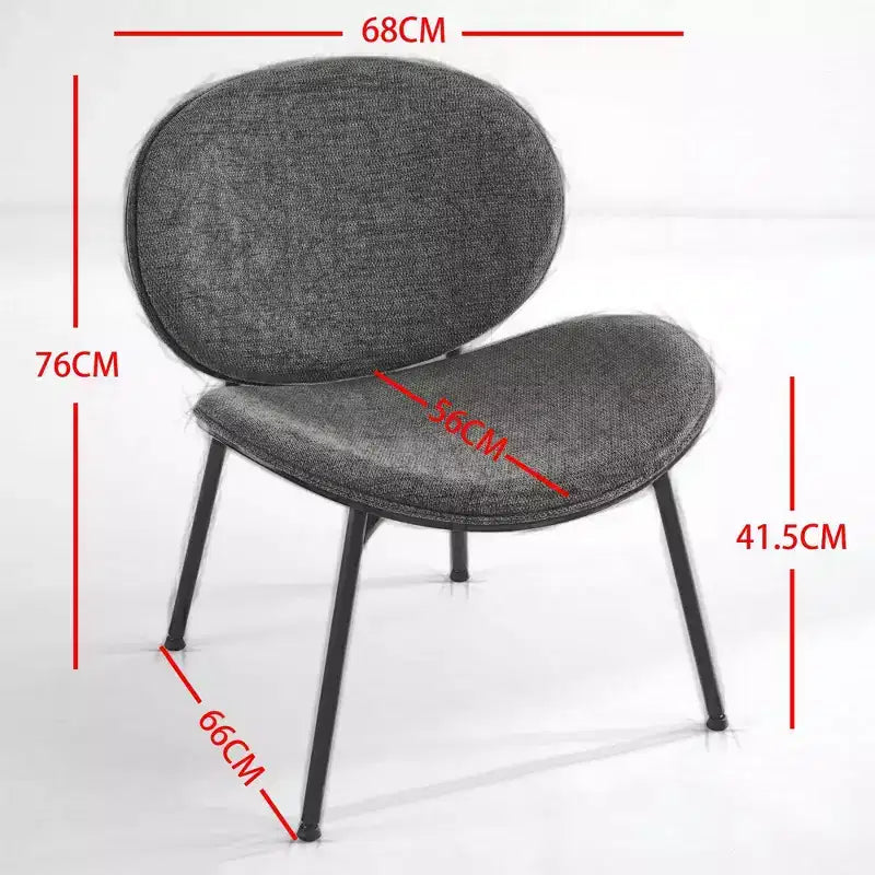Sedia a conchiglia Mid-Century Modern con base a treppiede - Pelle nera e finitura noce