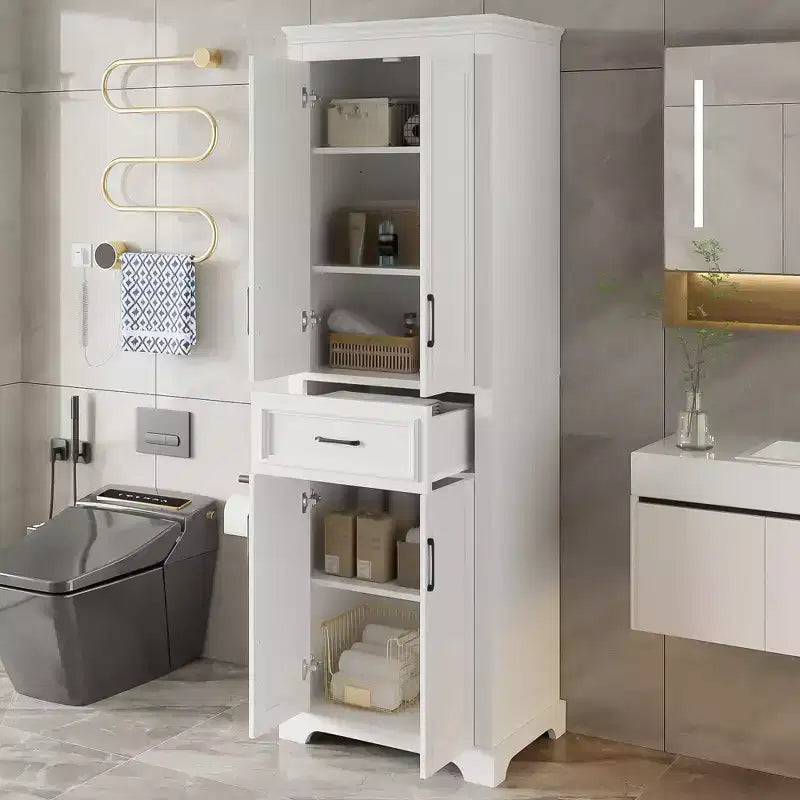 Mobile bagno autoportante da 70,8 pollici con ripiani regolabili