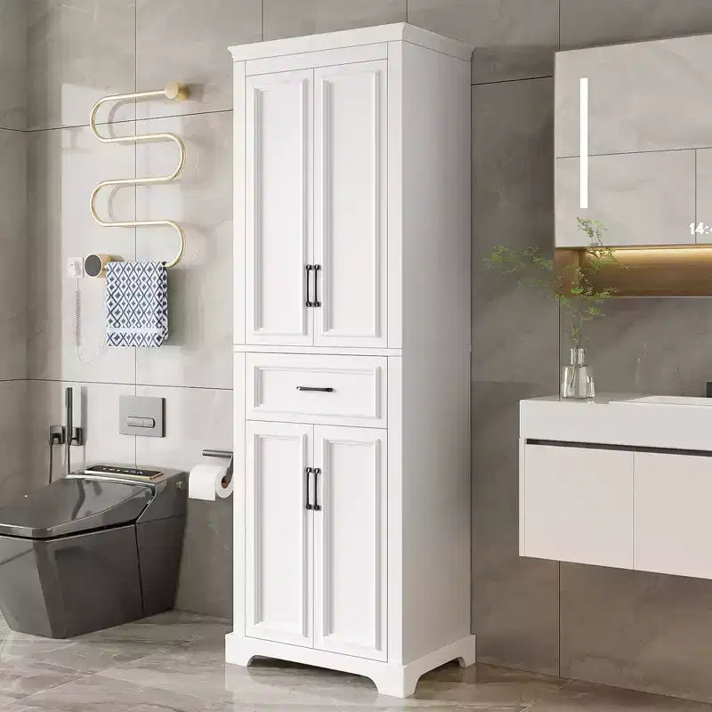Mobile bagno autoportante da 70,8 pollici con ripiani regolabili