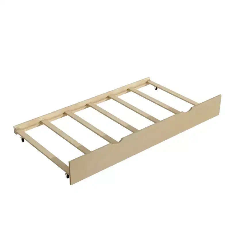 Letto a giorno gemello a L con letto estraibile, mensole a libreria e porta USB