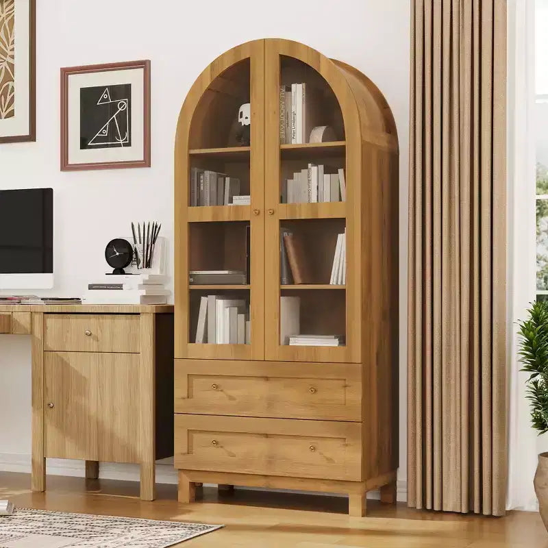 Mobile dispensa ad arco con 2 cassetti e ante in acrilico - Contenitore da cucina
