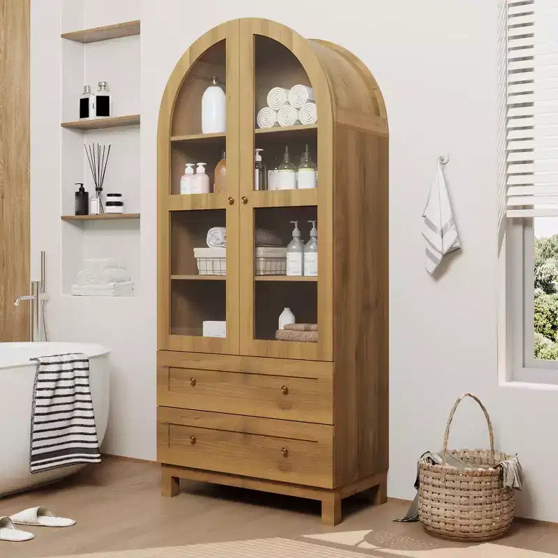 Mobile dispensa ad arco con 2 cassetti e ante in acrilico - Contenitore da cucina